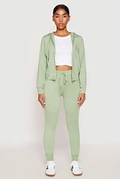 Womens Daisy Soft Knit Front Zip Hoodie, S