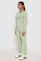 Womens Daisy Soft Knit Front Zip Hoodie, S