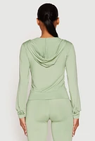 Womens Daisy Soft Knit Front Zip Hoodie, S