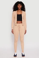 Womens Daisy Soft Knit Front Zip Hoodie,