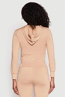 Womens Daisy Soft Knit Front Zip Hoodie,