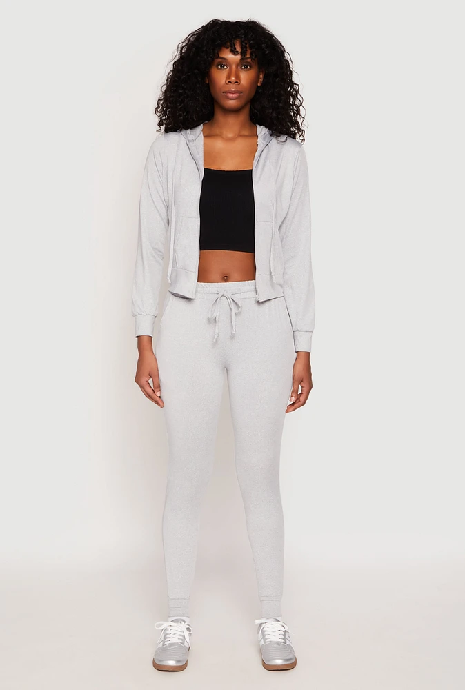Womens Daisy High Waisted Drawstring Joggers,