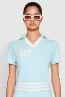 Womens Daisy 10 Varsity Stripe Polo Shirt,