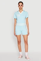 Womens Daisy 10 Varsity Stripe Polo Shirt,