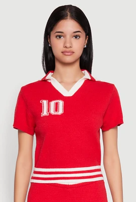 Womens Daisy 10 Varsity Stripe Polo Shirt,