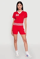 Womens Daisy 10 Varsity Stripe Polo Shirt,