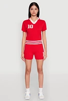 Womens Daisy 10 Varsity Stripe Polo Shirt,