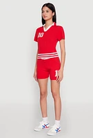 Womens Daisy 10 Varsity Stripe Polo Shirt,