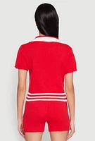 Womens Daisy 10 Varsity Stripe Polo Shirt,