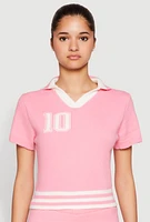 Womens Daisy 10 Varsity Stripe Polo Shirt,