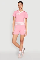 Womens Daisy 10 Varsity Stripe Polo Shirt,