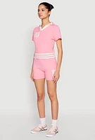 Womens Daisy 10 Varsity Stripe Polo Shirt,