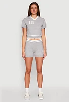 Womens Daisy 10 Varsity Stripe Shorts,