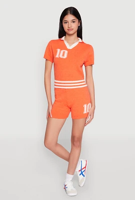 Womens Daisy 10 Varsity Stripe Shorts,