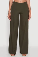 Womens Daisy Nylon High Waisted Wide Leg Pants,