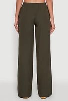Womens Daisy Nylon High Waisted Wide Leg Pants,