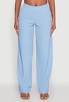 Womens Daisy Nylon High Waisted Wide Leg Pants,