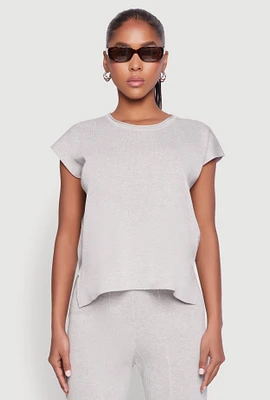 Womens Daisy Knitted Cap Sleeve Top,