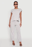 Womens Daisy Knitted Cap Sleeve Top,