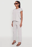 Womens Daisy Knitted Cap Sleeve Top,