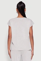 Womens Daisy Knitted Cap Sleeve Top,