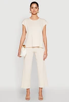 Womens Daisy Knitted Cap Sleeve Top,