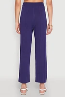 Womens Daisy Knitted Pintuck Pants,