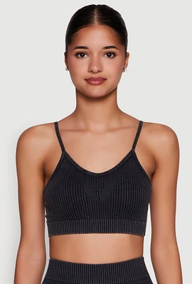 Womens Daisy Seamless Push Up Bralette with Removable Padding,