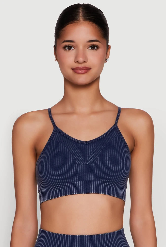 Womens Daisy Seamless Push Up Bralette with Removable Padding,