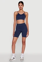 Womens Daisy Seamless Push Up Bralette with Removable Padding,