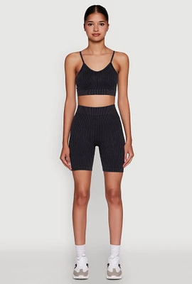Womens Daisy Seamless High Waisted Bike Shorts for Activewear,