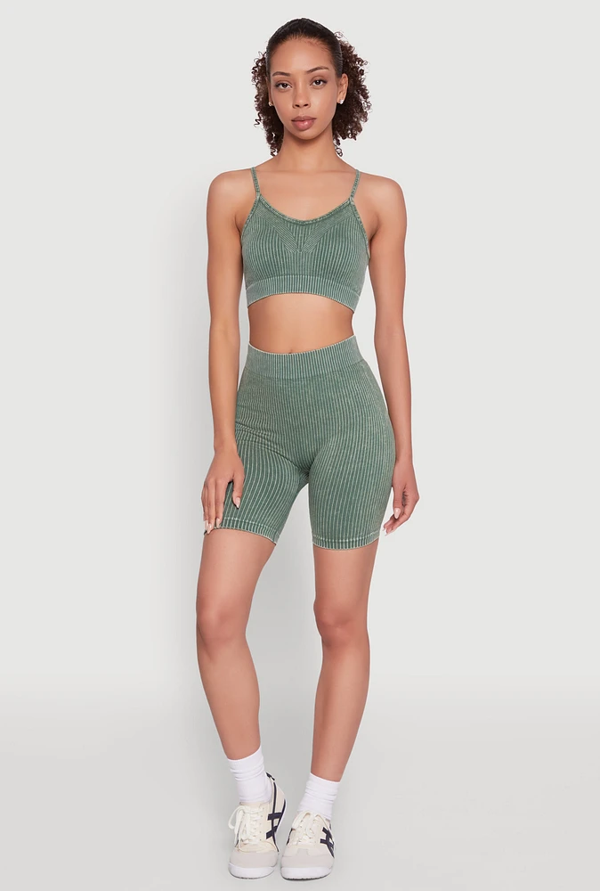 Womens Daisy Seamless High Waisted Bike Shorts for Activewear,