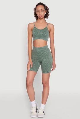 Womens Daisy Seamless High Waisted Bike Shorts for Activewear,