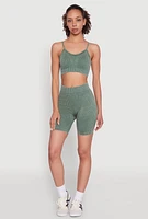 Womens Daisy Seamless High Waisted Bike Shorts for Activewear,
