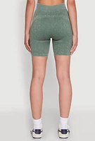 Womens Daisy Seamless High Waisted Bike Shorts for Activewear,