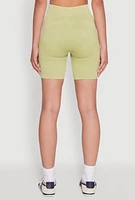 Womens Daisy Seamless High Waisted Bike Shorts for Activewear,