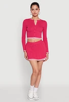 Womens Daisy Varsity Stripe Cardigan, Pink, Size S