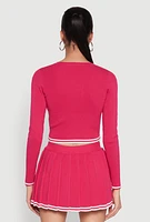 Womens Daisy Varsity Stripe Cardigan,