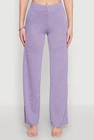 Womens Daisy Straight Leg Pants, Purple, Size M