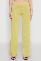 Womens Daisy Straight Leg Pants, Yellow, Size XL