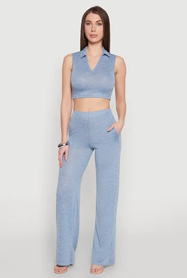 Womens Daisy Straight Leg Pants, Blue,
