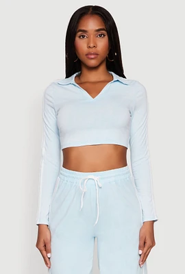 Womens Daisy Mineral Wash Varsity Stripe Crop Top,