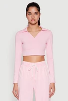 Womens Daisy Mineral Wash Varsity Stripe Crop Top, M