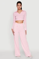 Womens Daisy Mineral Wash Varsity Stripe Crop Top, M