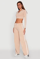 Womens Daisy Mineral Wash Varsity Stripe Crop Top,