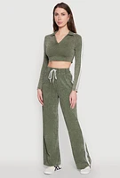 Womens Daisy Mineral Wash Varsity Stripe Sweatpants,