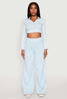 Womens Daisy Mineral Wash Varsity Stripe Sweatpants,