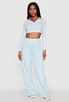 Womens Daisy Mineral Wash Varsity Stripe Sweatpants,