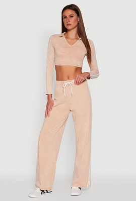 Womens Daisy Mineral Wash Varsity Stripe Sweatpants,