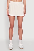 Womens Daisy Pleated Varsity Stripe Skort